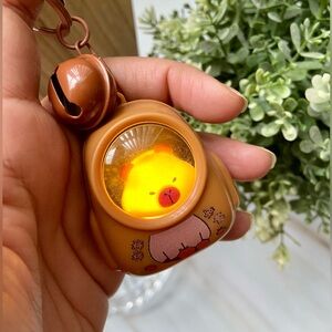 💕Cute Capibara Keychain & purse charm with led Light 💡